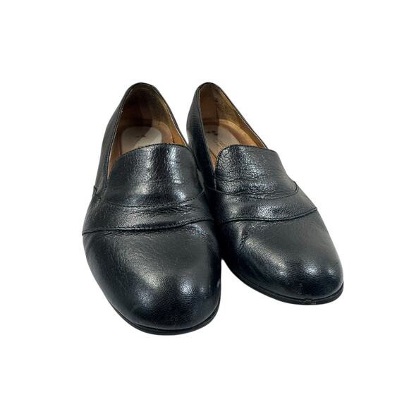 Women's Naturalizer 8M Coretta Black Leather Slip On Loafer Shoes Comfort Preppy - Picture 5 of 9